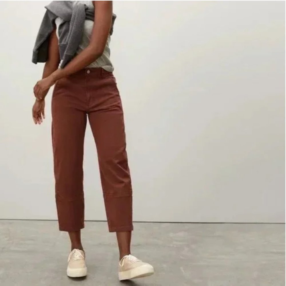 Everlane Utility Barrel Pant - Rosewood - Organic Cotton - Size 4 NWT